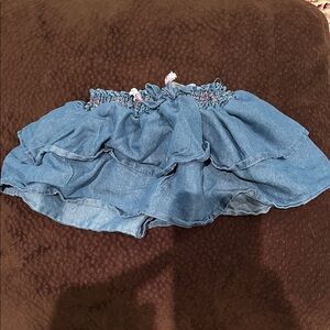 Denim Blue Tiered Ruffle Kids Dress